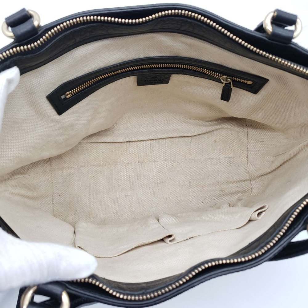 100% Authentic Gucci GG Soho Black Leather Shoulder Bag - Picture 12 of 16